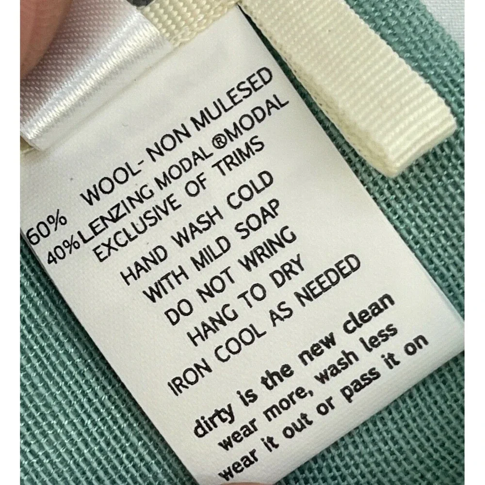 Toad & Co‎ Womens Scarf Green Woven Stripe Wool/Modal Blend Infinity Rectangle